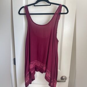 Flowy Lace Trim Free People Tank - XS